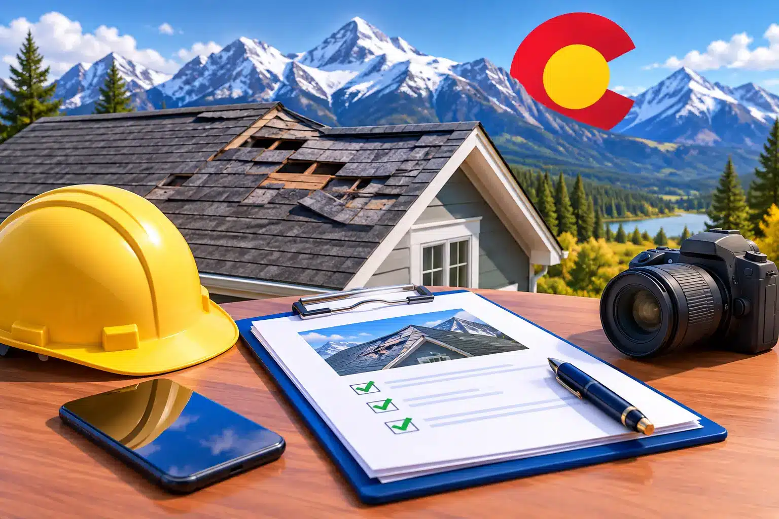 Insurance Claim Documentation for Roof Damage